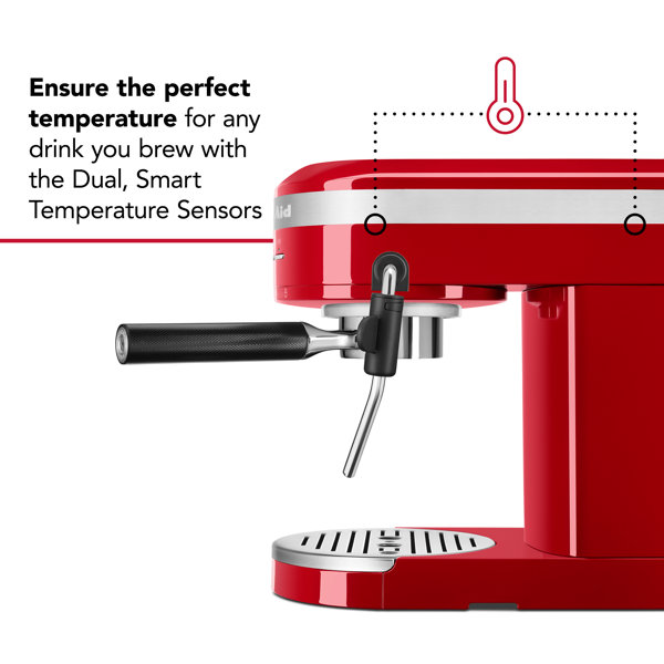 KitchenAid® Metal SemiAutomatic Espresso Machine & Reviews Wayfair